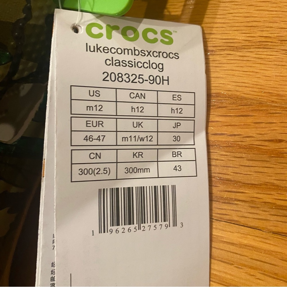 Luke Combs X Crocs Bootleggers 2022 Realtree camo clog men”s size 12 - Picture 8 of 13